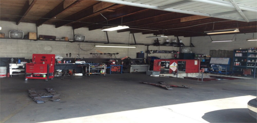 Interior view of the Alondra Brake & Wheel workshop